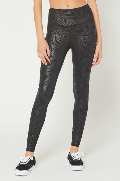 Metallic Marble Leggings Made in USA