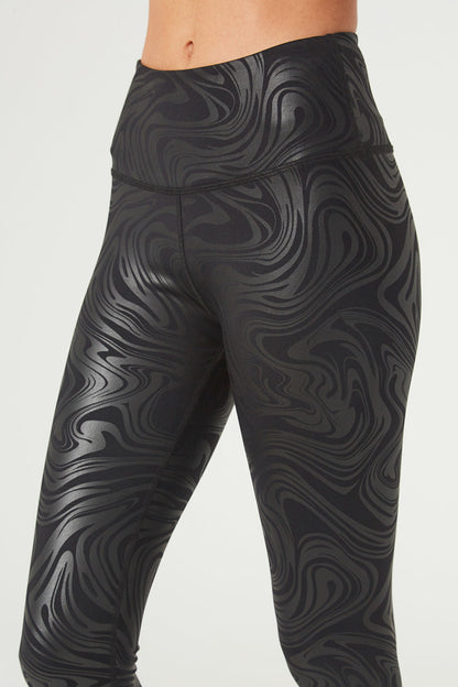Metallic Marble Leggings Made in USA