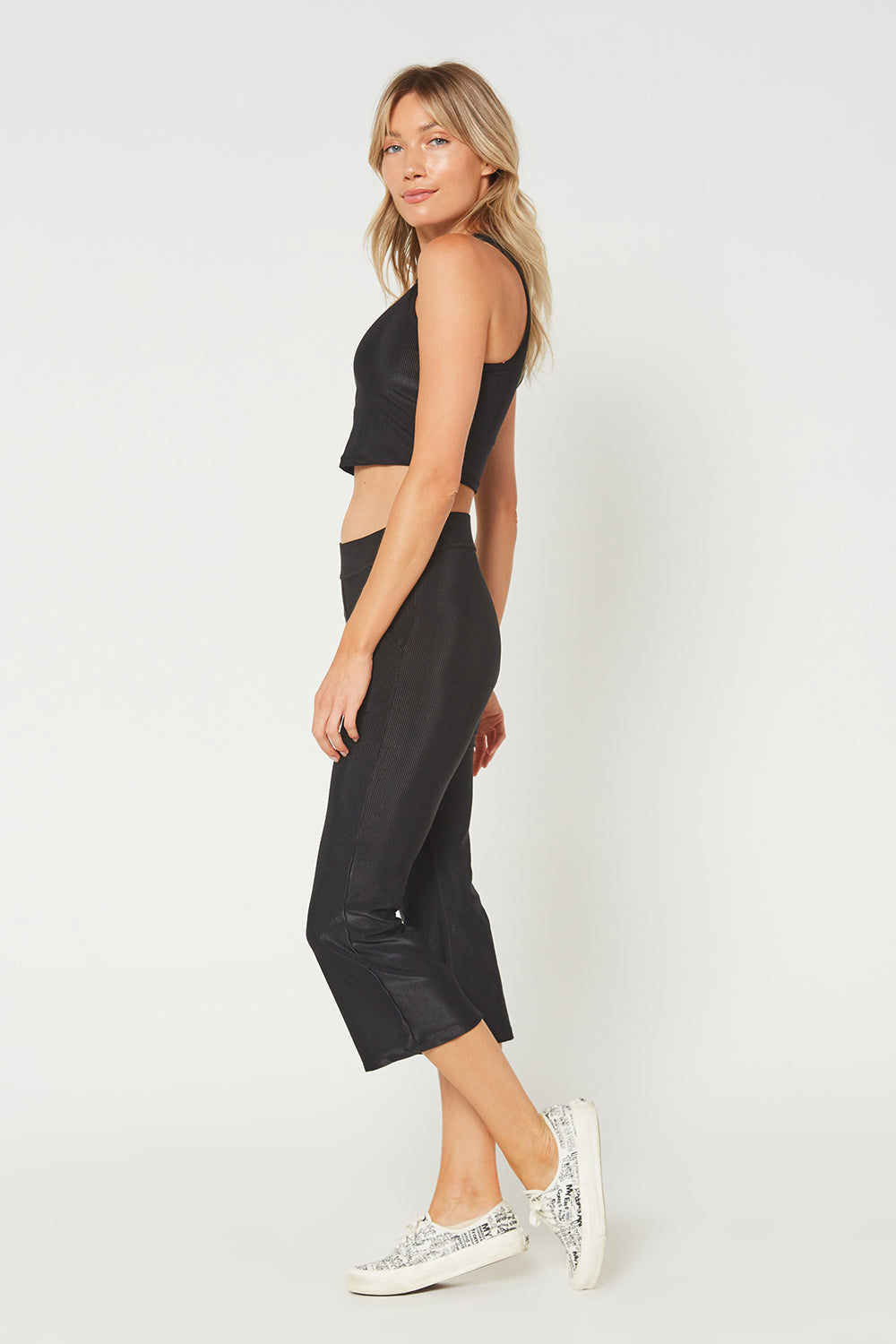 Ribbed Pocket Crop Pants Made in USA