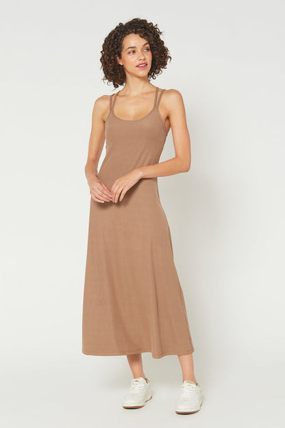 Cross Back Strap Maxi Dress Made in USA