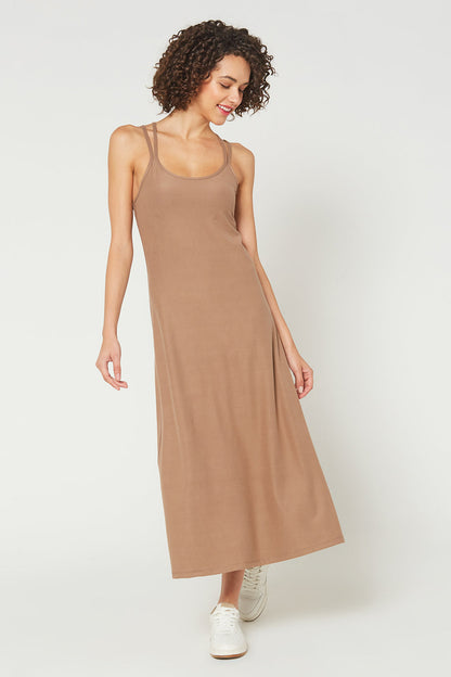 Cross Back Strap Maxi Dress Made in USA