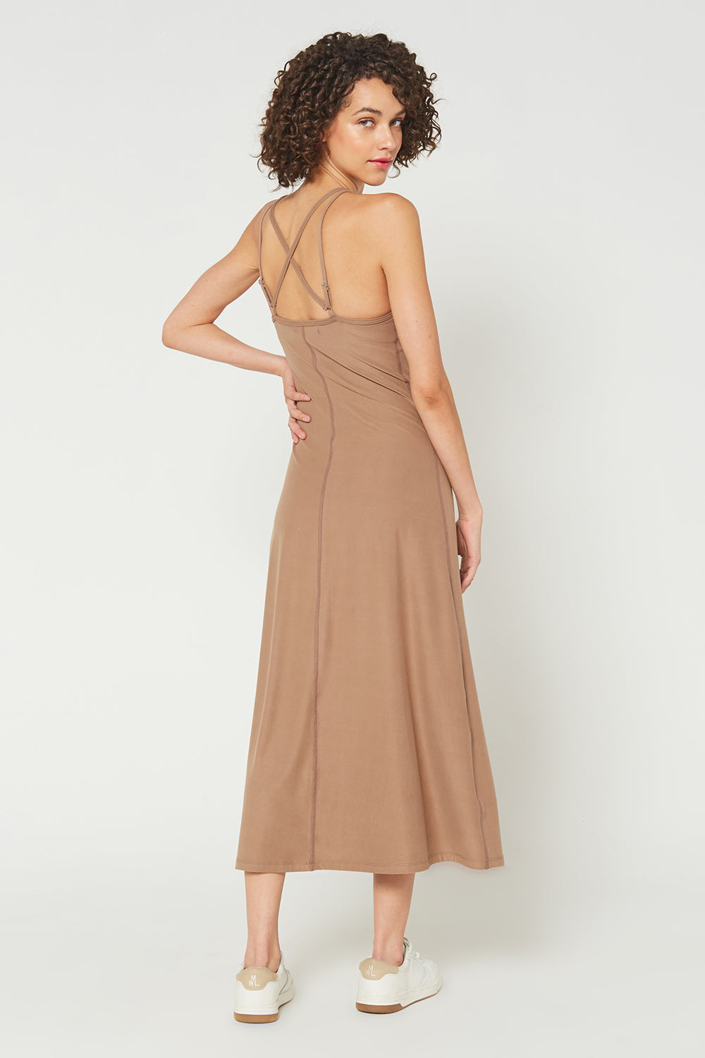 Cross Back Strap Maxi Dress Made in USA