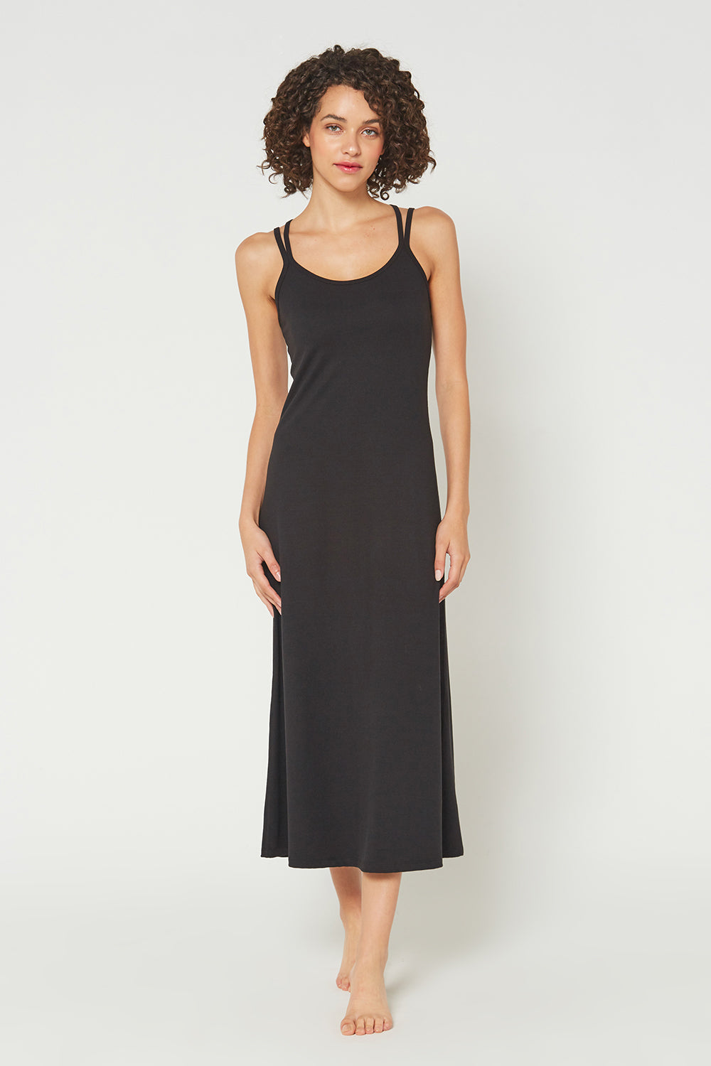 Cross Back Strap Maxi Dress Made in USA
