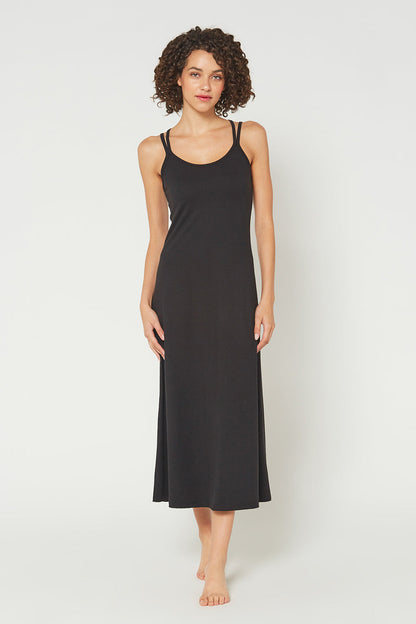 Cross Back Strap Maxi Dress Made in USA