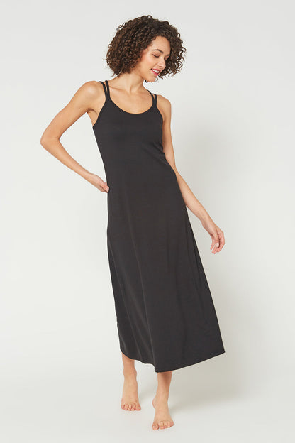 Cross Back Strap Maxi Dress Made in USA