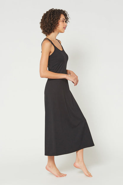 Cross Back Strap Maxi Dress Made in USA