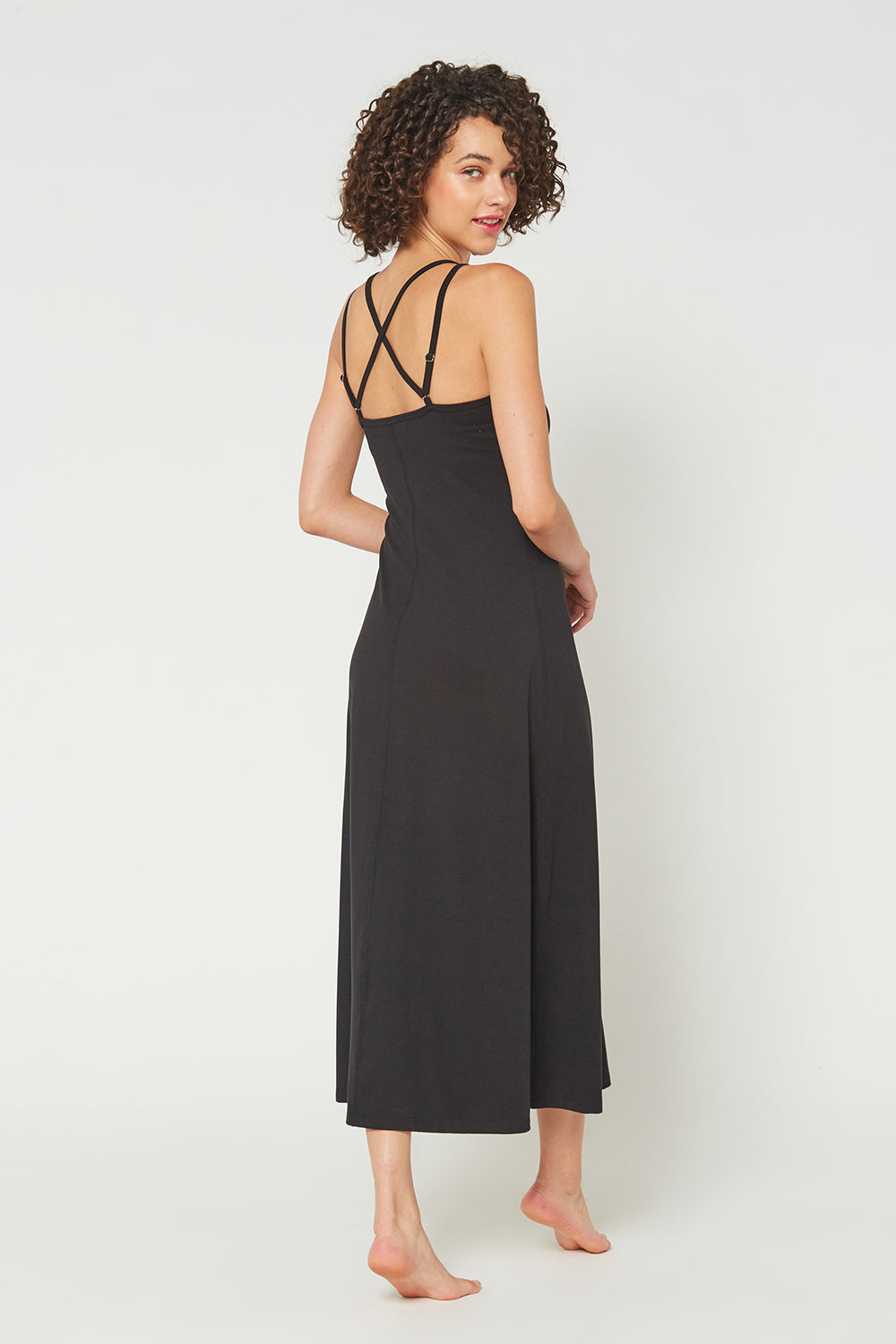 Cross Back Strap Maxi Dress Made in USA