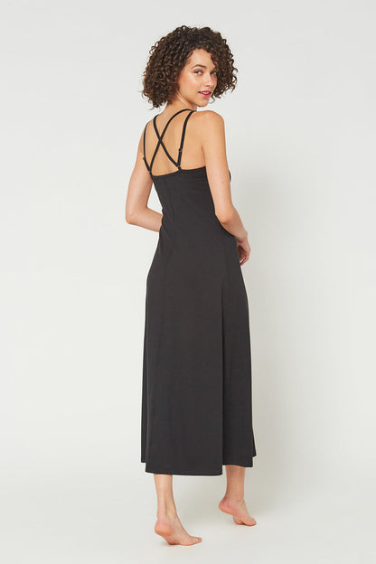 Cross Back Strap Maxi Dress Made in USA