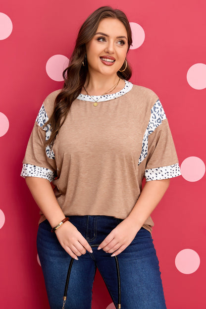 Abigail Color Block Patchwork PLUS Tee