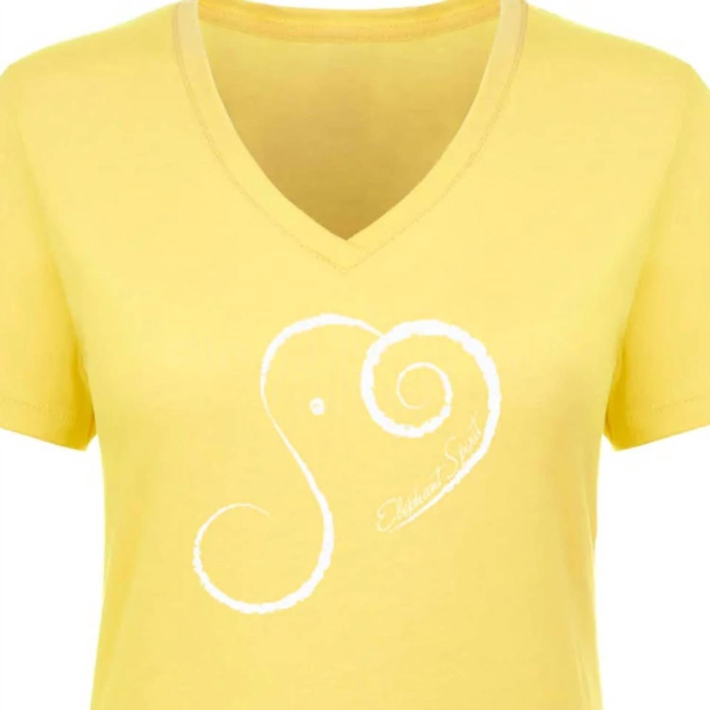 Women's Elephant Spirit Cotton Blend V-Neck Short Sleeve T-Shirt
