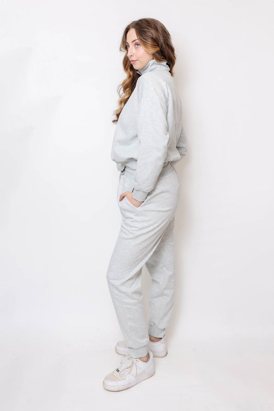 Women's Quarter-Zip Pullover & Jogger Set
