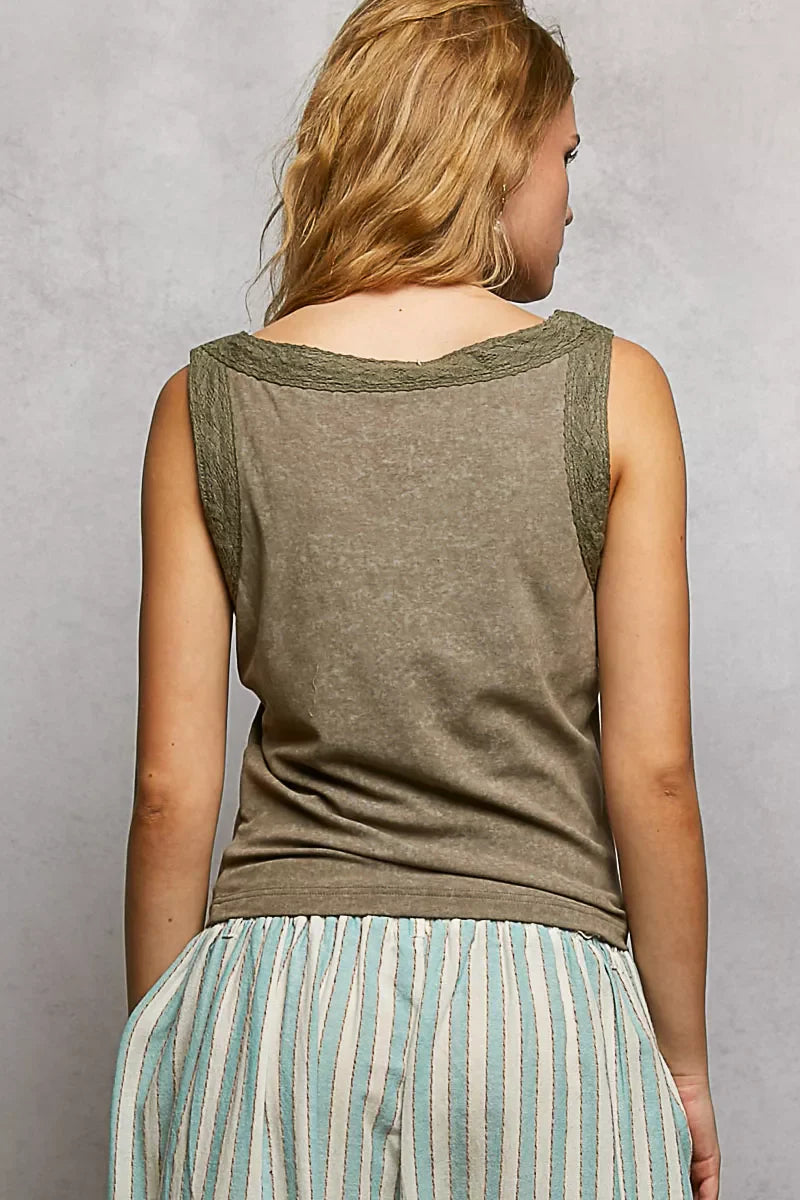 POL Floral Tank with Studs