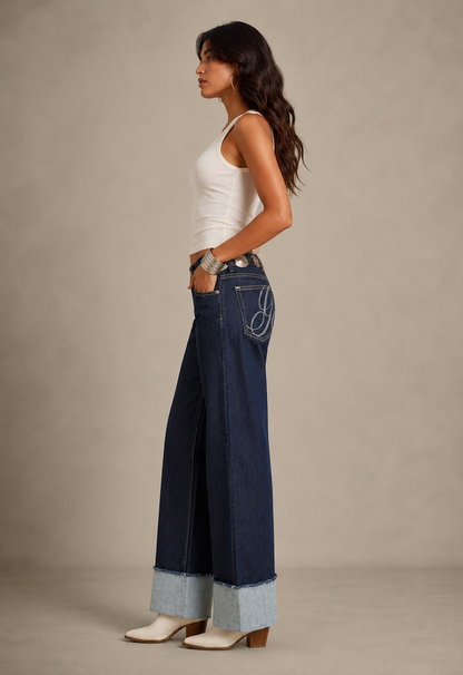 The Golden Girl Jean- Indigo Wash