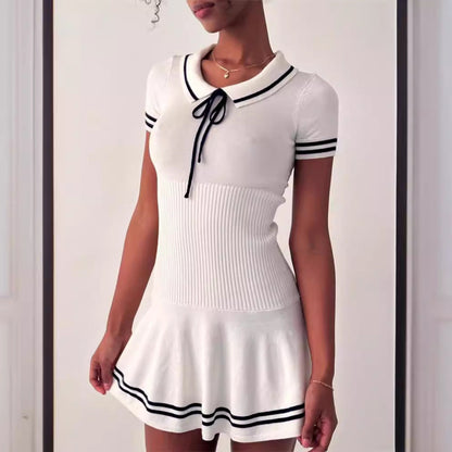 Women’s Striped Knit Midi Dress