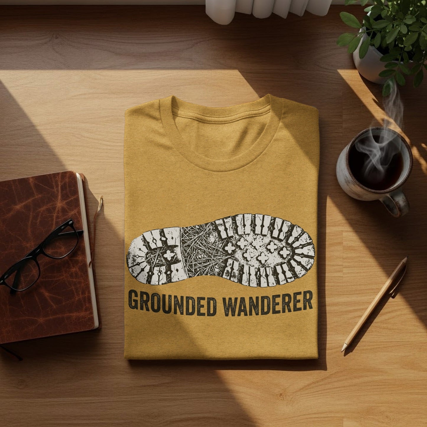 Grounded Wanderer Boot Print - Vintage Outdoor Apparel