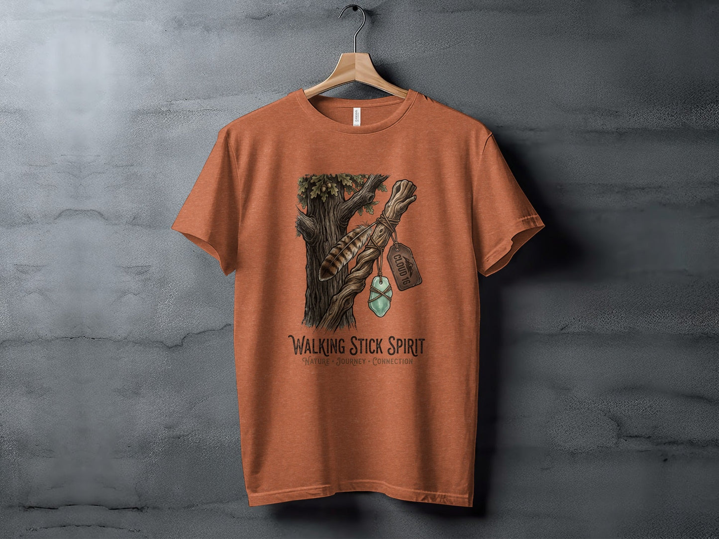 Heritage Walking Stick Spirit: Journey Nomad Tee