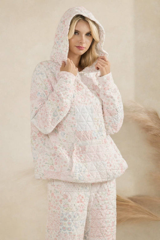 Cottage Core Quilted Hoodie