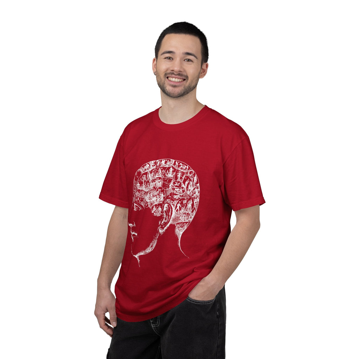 Youth Profile Collage T-Shirt — Vintage Silhouette Art Tee