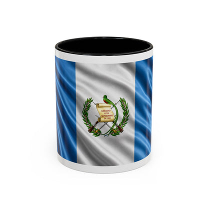 Guatemala Flag Accent Coffee Mug – 11/15oz Patriotic National Emblem Ceramic Mug