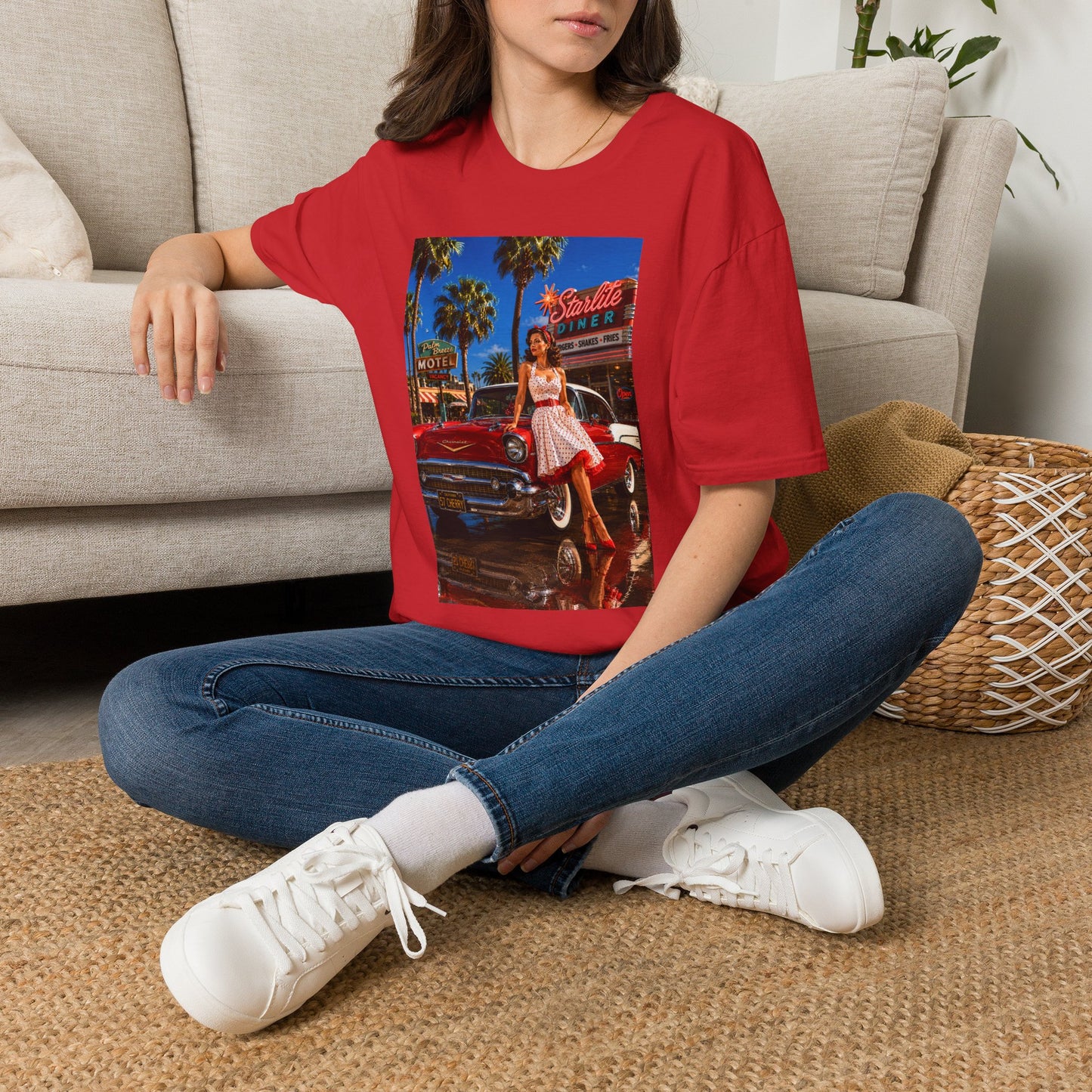 Retro Diner Tee — 'Starlite Diner' Vintage 1950s Pinup T-Shirt