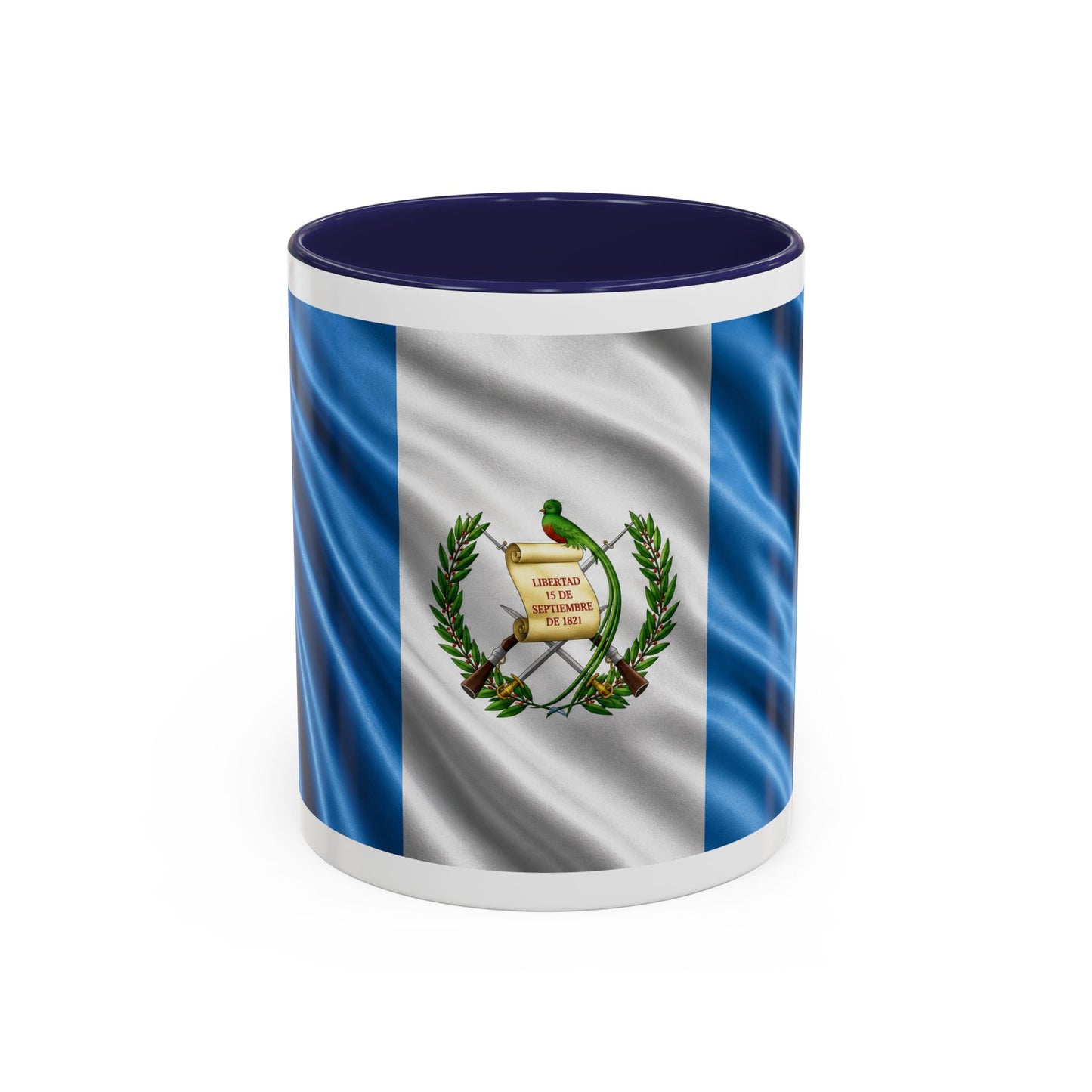 Guatemala Flag Accent Coffee Mug – 11/15oz Patriotic National Emblem Ceramic Mug