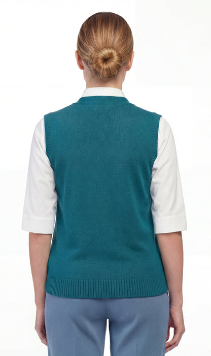 Womens Button Front Cable Knit Cardigan Sweater Vest
