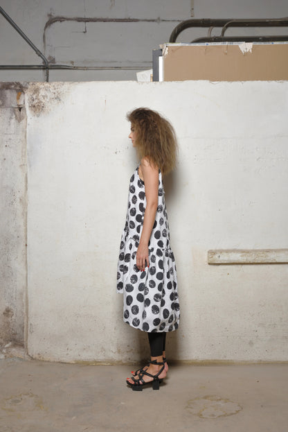 Linen Peplum Dress