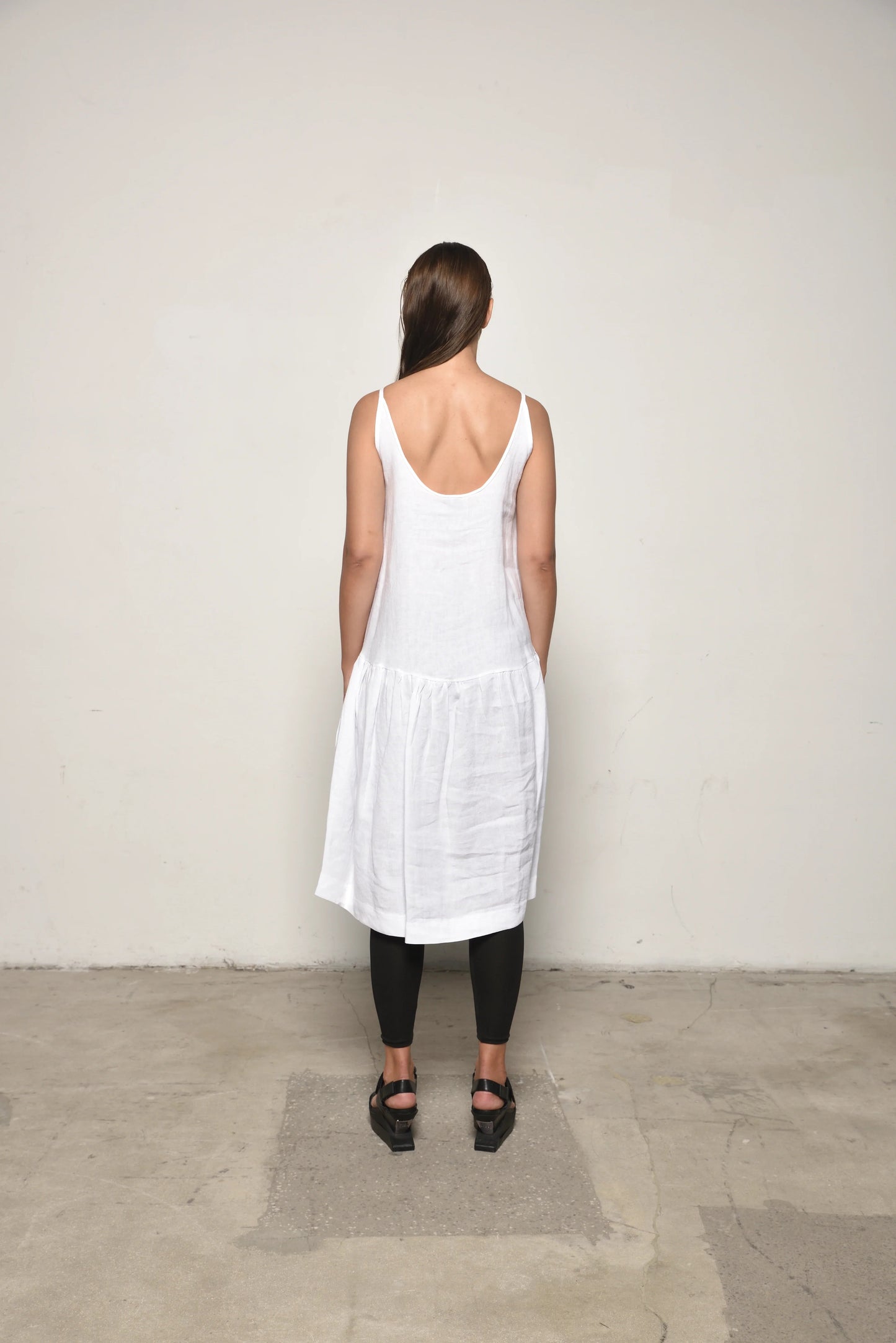 Linen Peplum Dress