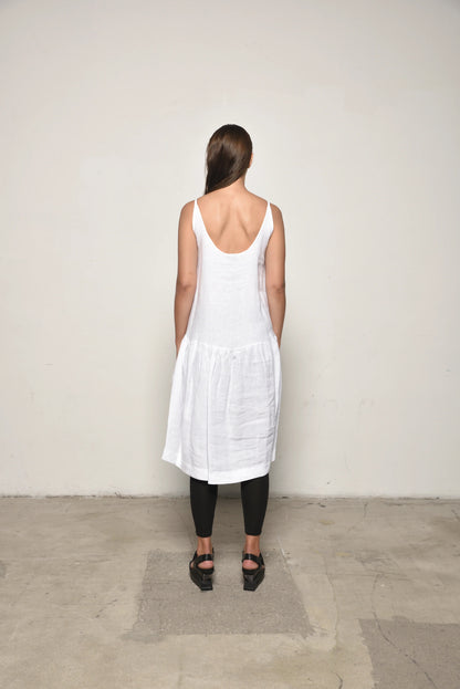 Linen Peplum Dress