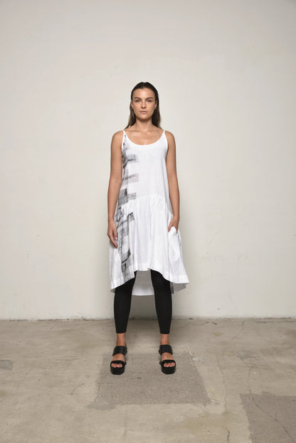 Linen Peplum Dress