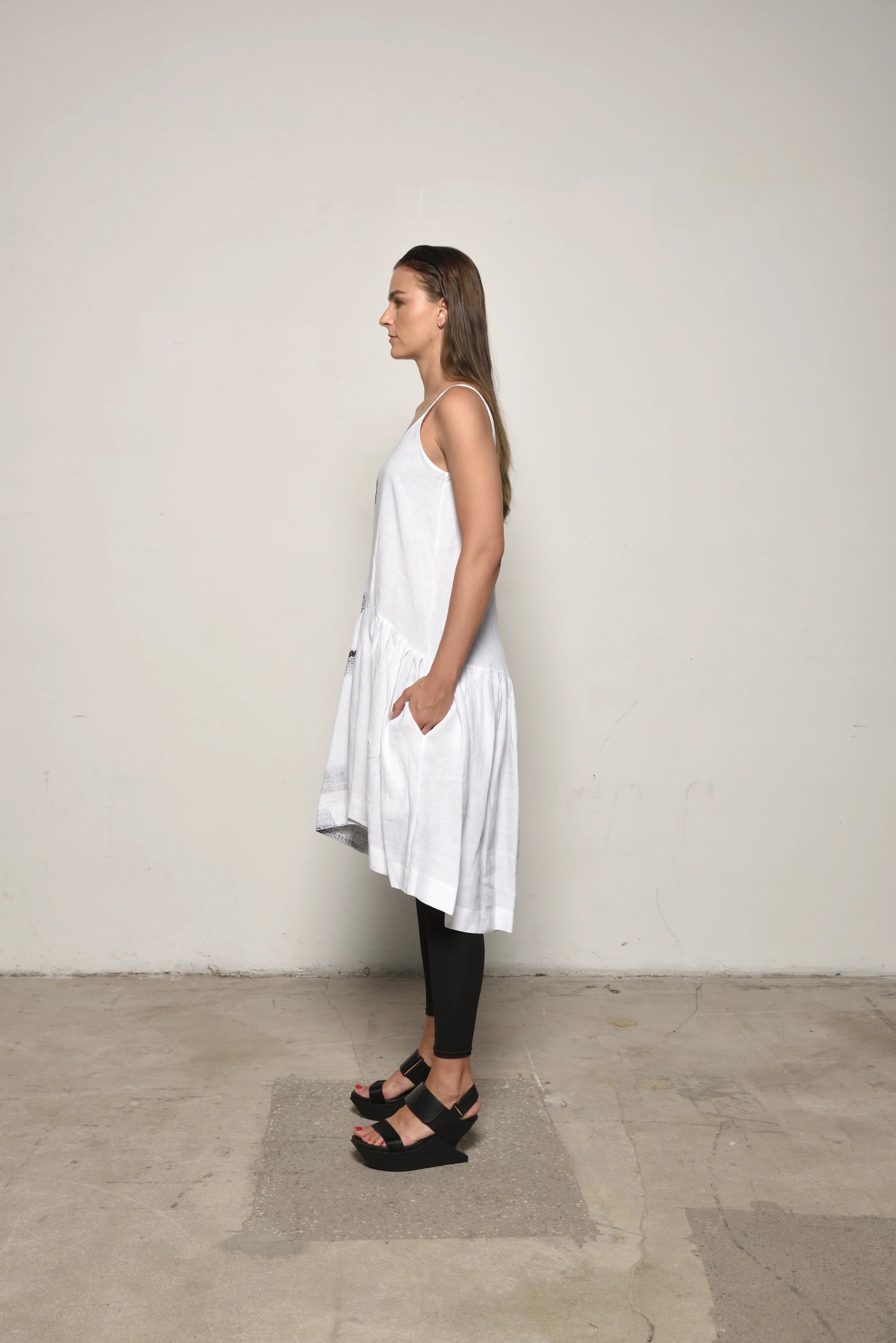 Linen Peplum Dress