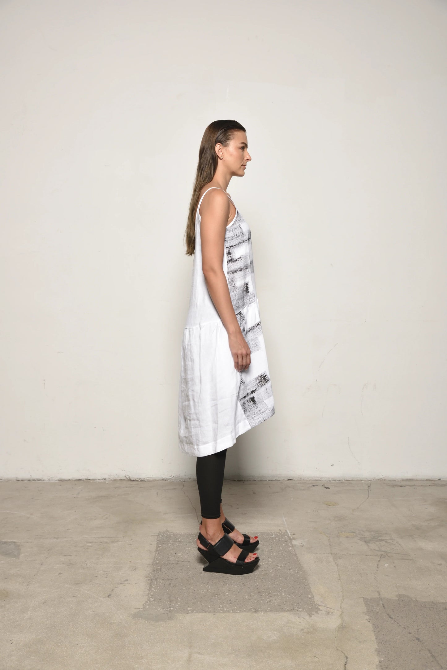 Linen Peplum Dress