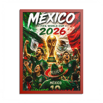 Mexico 2026 World Cup Poster — Colored Frame Soccer Poster