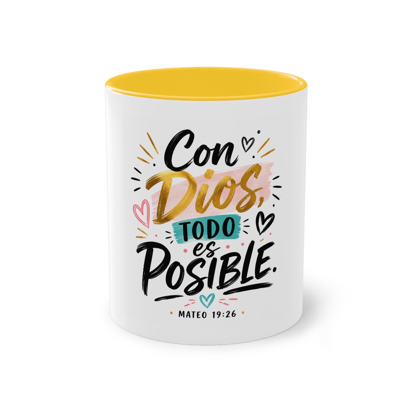 Coffee Mug — "Con Dios Todo Es Posible" Inspirational Spanish Scripture 11oz