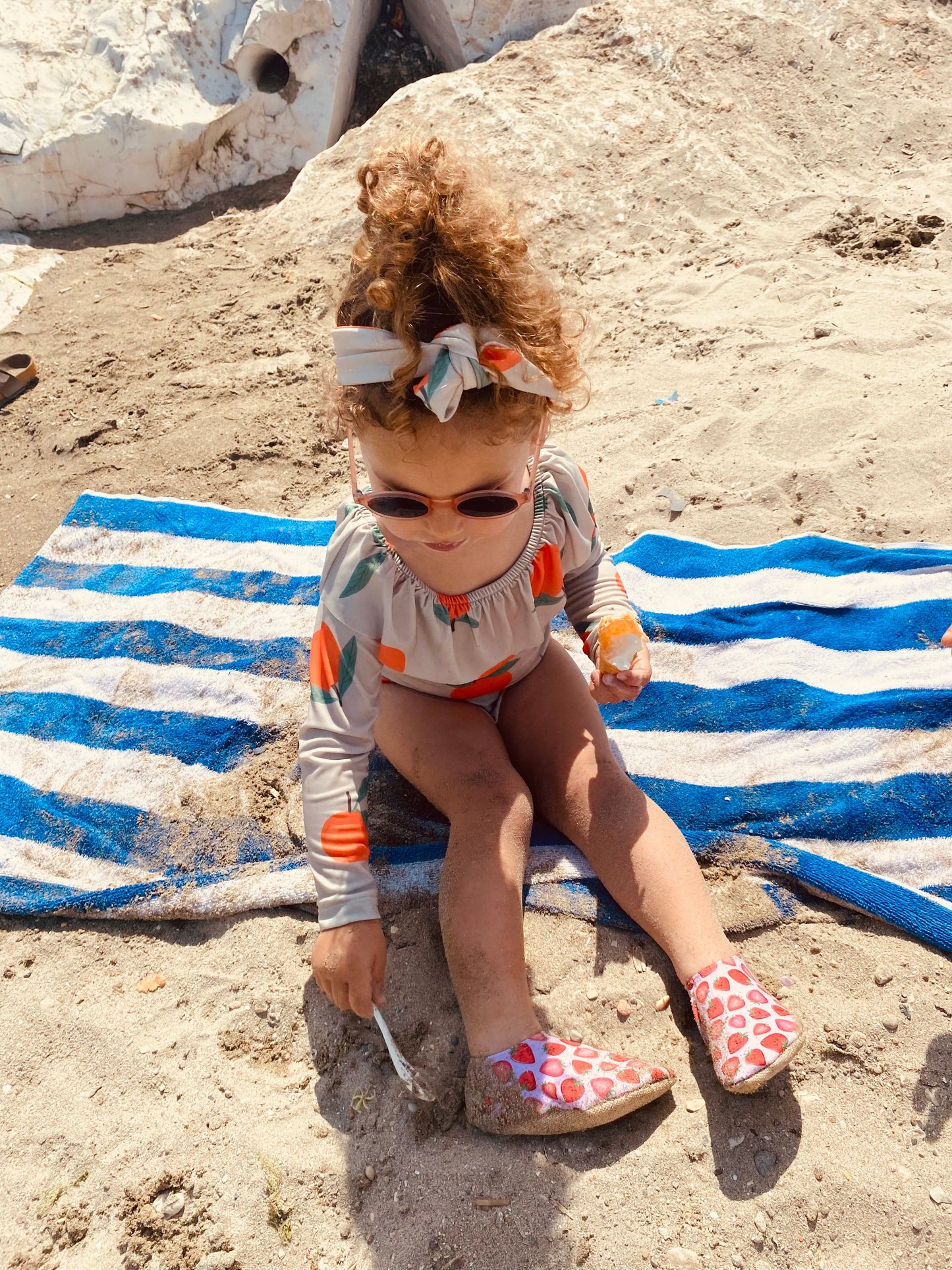 Non-Slip Sole, Unisex Baby, Children's Sea Shoes, Pool Booties, Srawberry