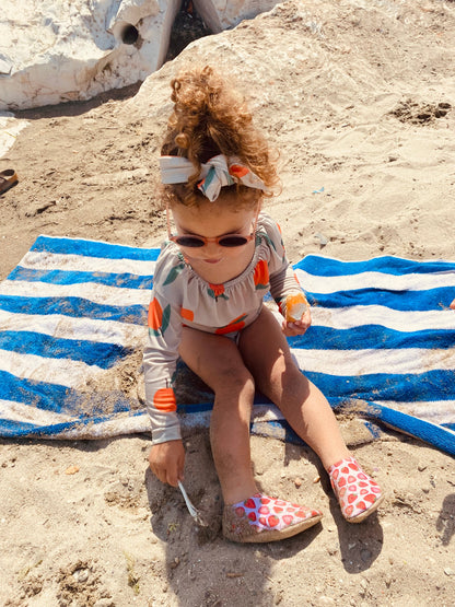 Non-Slip Sole, Unisex Baby, Children's Sea Shoes, Pool Booties, Srawberry