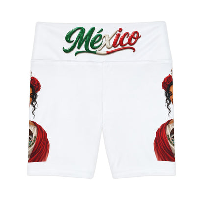 Mexico Floral Femme Bike Shorts — Patriotic Mexican Art Activewear