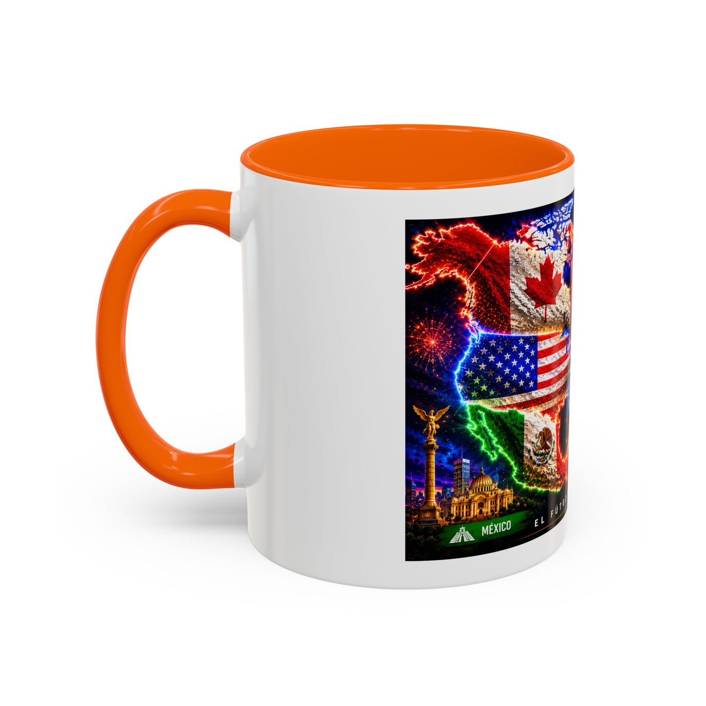 Mundial 2026 Soccer Coffee Mug – Canada/USA/Mexico World Cup Accent Mug (11/15oz)