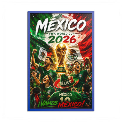 Mexico 2026 World Cup Poster — Colored Frame Soccer Poster