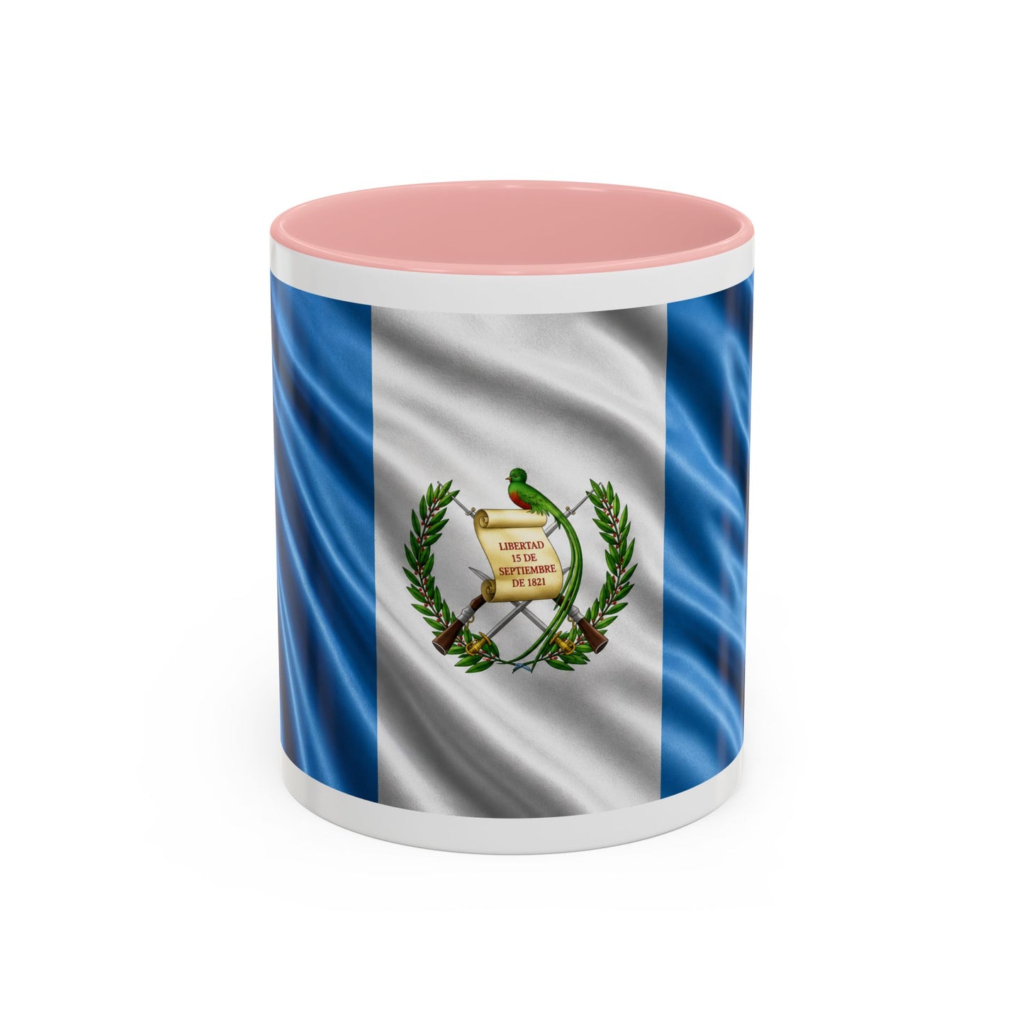 Guatemala Flag Accent Coffee Mug – 11/15oz Patriotic National Emblem Ceramic Mug