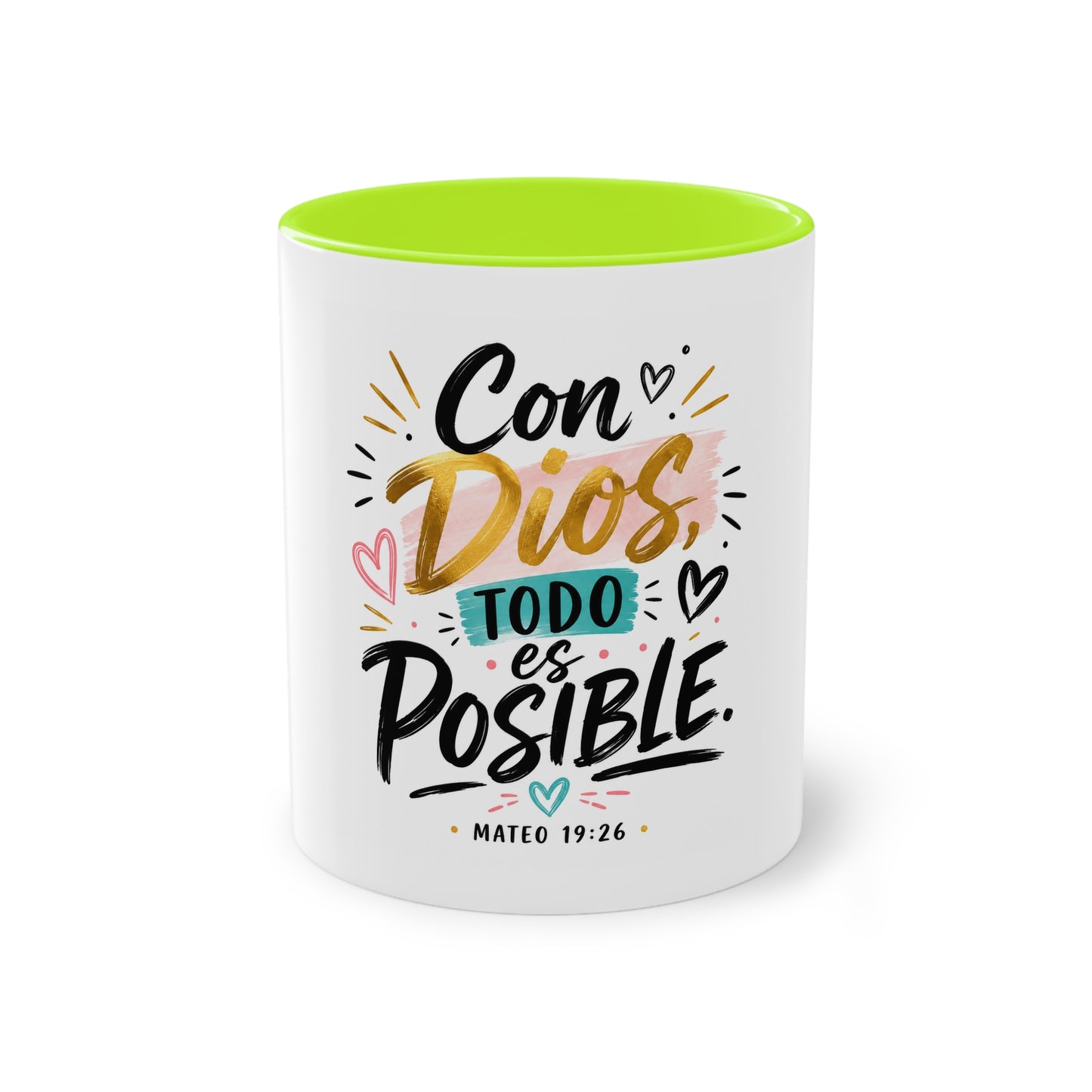Coffee Mug — "Con Dios Todo Es Posible" Inspirational Spanish Scripture 11oz