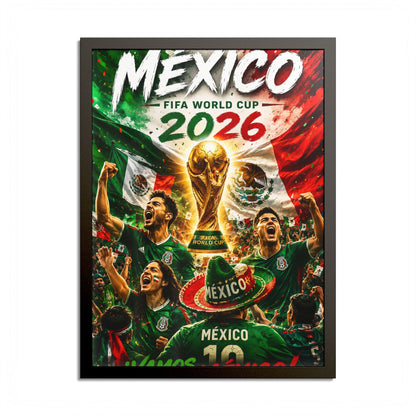 Mexico 2026 World Cup Poster — Colored Frame Soccer Poster