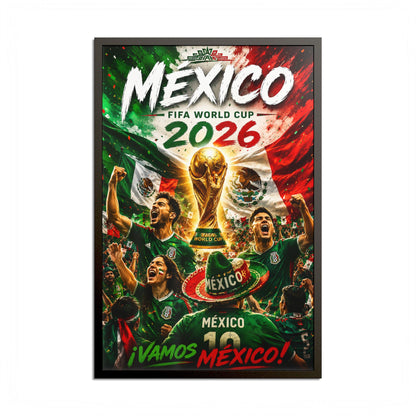 Mexico 2026 World Cup Poster — Colored Frame Soccer Poster