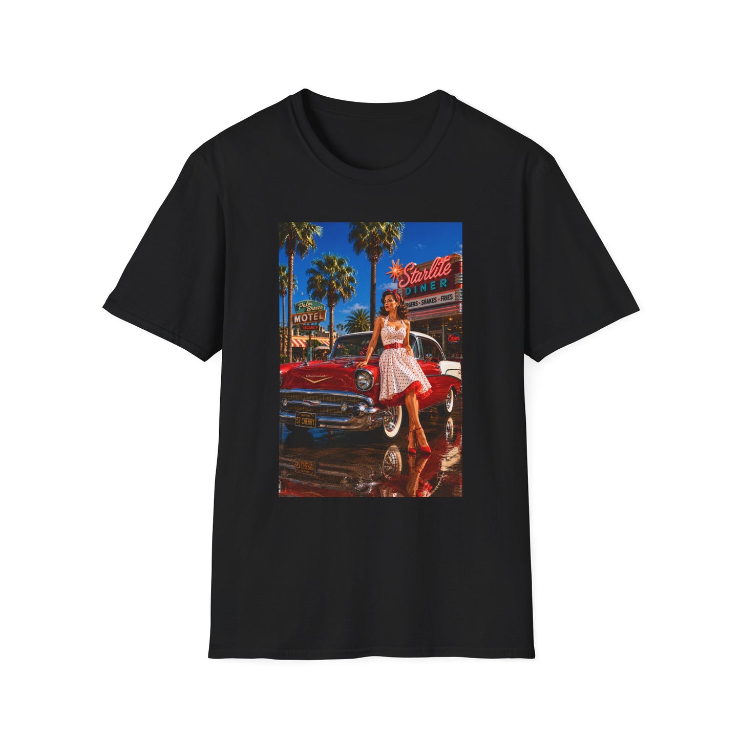 Retro Diner Tee — 'Starlite Diner' Vintage 1950s Pinup T-Shirt