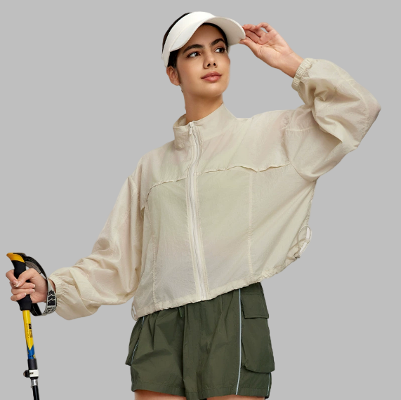 Lightweight Breathable Workout Drawstring Adjustable Jacket