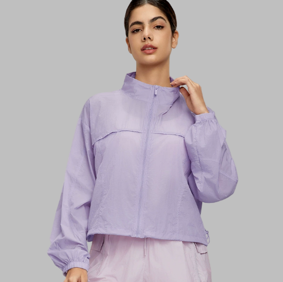Lightweight Breathable Workout Drawstring Adjustable Jacket