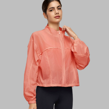 Lightweight Breathable Workout Drawstring Adjustable Jacket