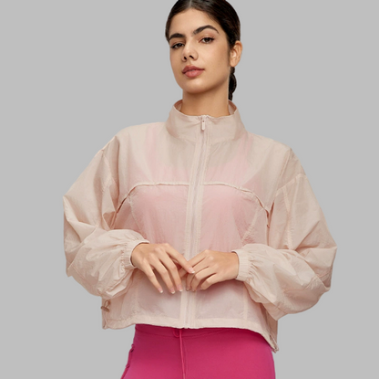 Lightweight Breathable Workout Drawstring Adjustable Jacket