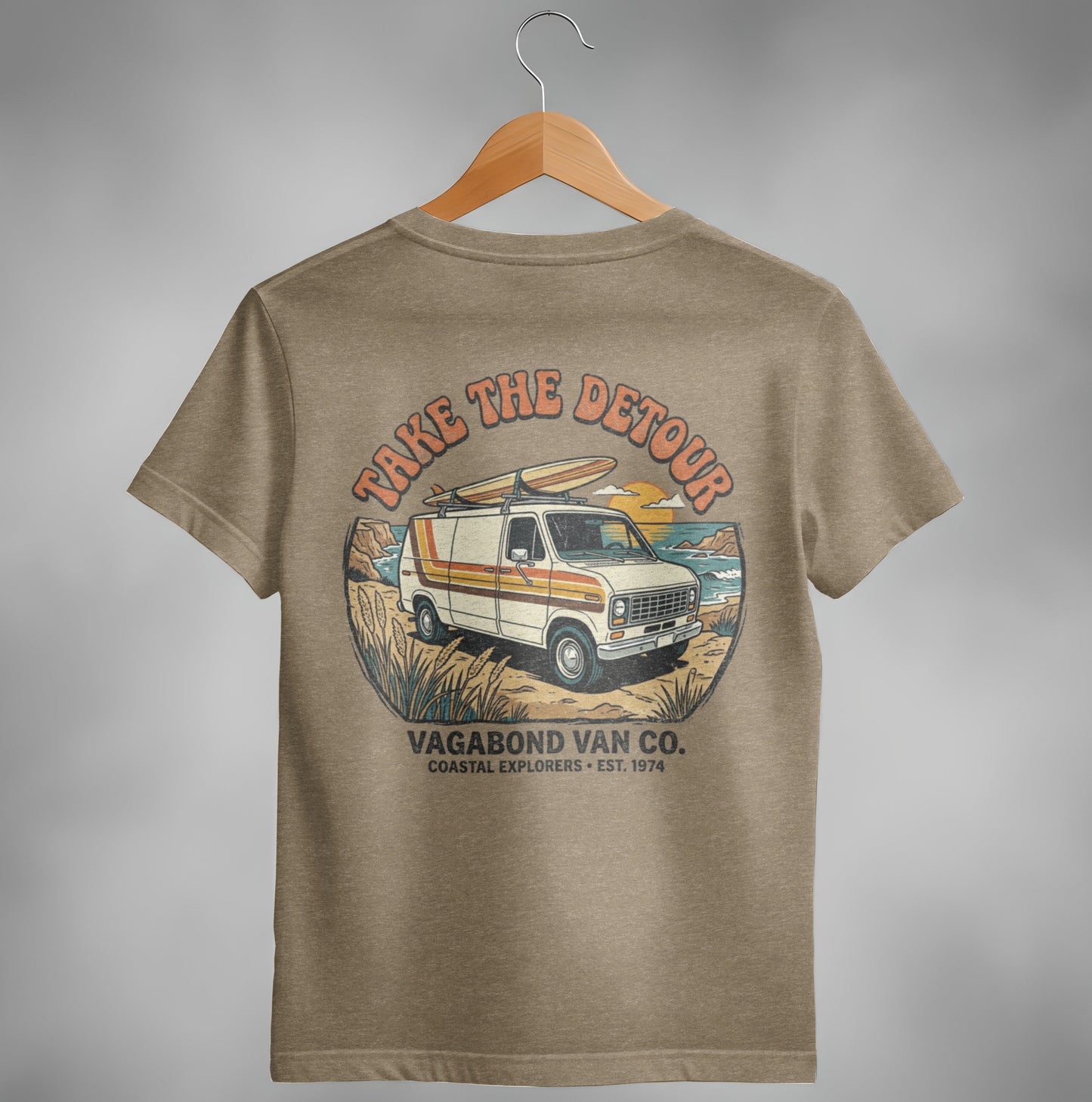 Take The Detour Retro Surf Van T-Shirt