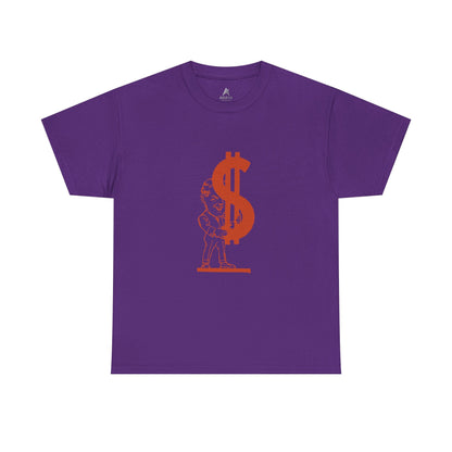T-Shirt — Red Dollar Sign Statue Graphic Tee